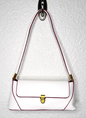 UNBRANDED WHITE STRUCTURED SMALL SHOULDER BAG thumbnail 1