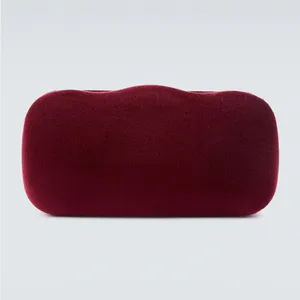 Gucci Red Velvet Large Clamshell Hard Sunglasses Eye Glasses Case thumbnail 2