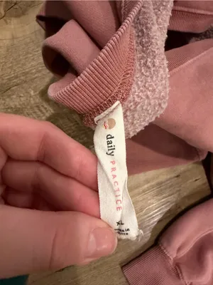 Anthropologie Daily Practice Mock Neck Sweatshirt in Dusty Rose Open Back XL thumbnail 3