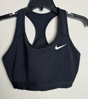 Nike Women Size Large Basic Black Sports‎ Bra thumbnail 1