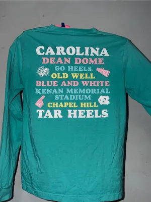 Champion Teal Carolina Tar Heels Long-Sleeve Pocket Tee thumbnail 2