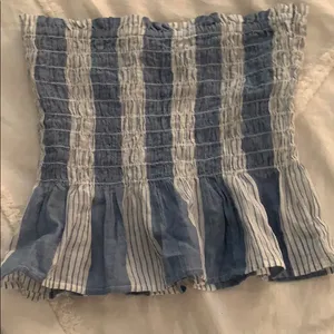 American Eagle blue and white tube top thumbnail 2