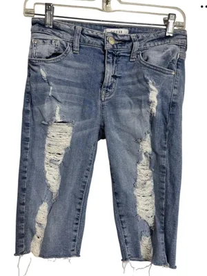 Guess Size 25/26 Distressed Denim Bermuda Short thumbnail 1