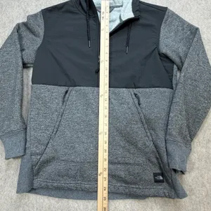 The North Face 1/4 Zip Hoodie Women M Gray Gorpcore Hiking Granola Girl Academia thumbnail 9