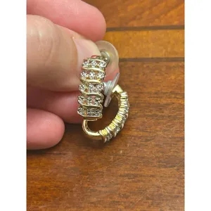925 sterling silver gold tone earrings thumbnail 2