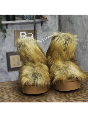 A New Day Womens Terra Boots Faux Fur Fuzzy 94715799 Brown 11M thumbnail 3