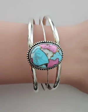 Cotton Candy Turquoise Bangle thumbnail 1