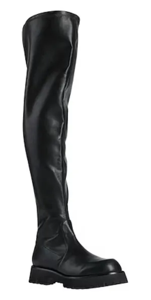 New! Jeffrey‎ Campbell Besos Thigh High Lug Sole Boots Black Sz 9.5 thumbnail 1