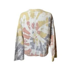 Madewell Tie-Dye Westford Pullover Sweater Pastel Cotton‎ Small Artsy Boho Boxy thumbnail 12