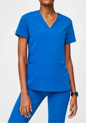 Figs Casma Scrub Top Royal Blue Size Large thumbnail 1