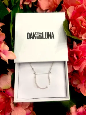 Oak And Luna BOBBLE CHAIN NECKLACE 925 STERLING SILVER thumbnail 3