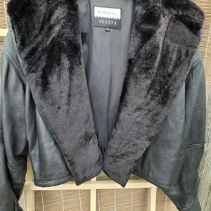 VTG Michael Joseph 🇺🇸 Made Fur&Leather Jacket, M Black Size M thumbnail 9