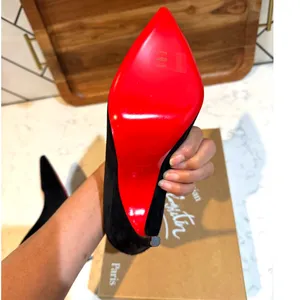 Christian Louboutin Alminette black suede 100MM pointed-toe pump size 38W2 thumbnail 8