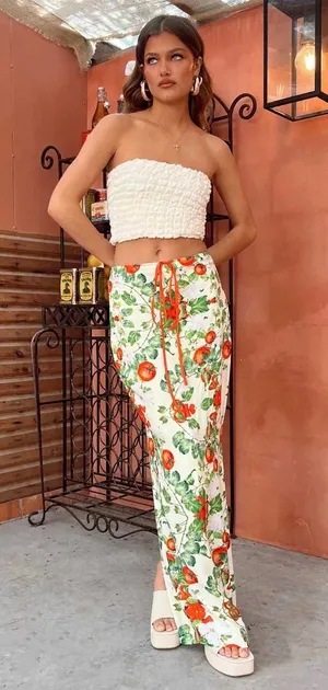 Princess Polly Tomato Maxi skirt  thumbnail 1