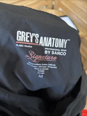 Grey’s Anatomy, black, scrub, slacks, medium thumbnail 5