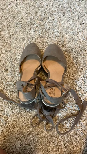Tie Up Wedges Brown Size 8 thumbnail 2