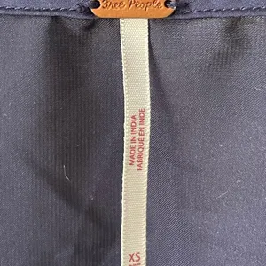 Free People blue satin blouse thumbnail 3