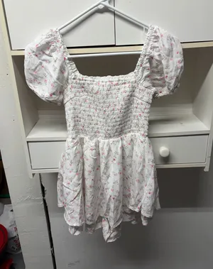 Altar'd State Romper Floral White XS thumbnail 1