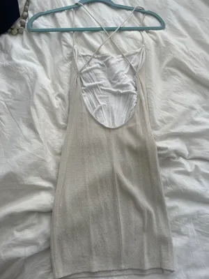 White Sparkle Mini Dress thumbnail 3