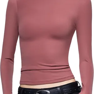 Amazon Pumiey Long Sleeve Top Pink Size M thumbnail 1