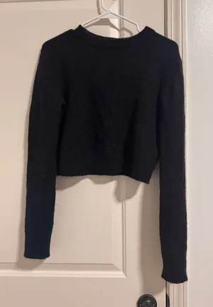 lululemon athletica Black Fuzzy Knit Pullover thumbnail 1