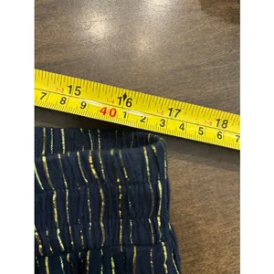 Boden Skirt Womens 14 Maxi Navy Gold Stripe Tiered Broomstick Lined Pull On Boho thumbnail 5