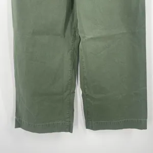 EVIDNT Pants Size 25 Cropped Chino Wide Leg High Waist NWT Green 100% Cotton thumbnail 13