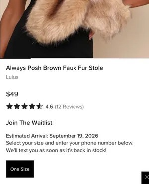 Lulus Faux Fur Brown Stole thumbnail 5