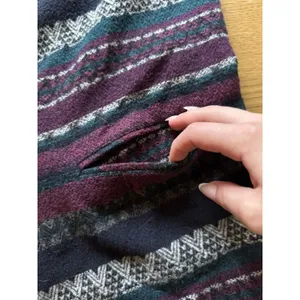 Katie Brooke Coat Wool Blend Aztec Stripe Southwestern Women Size Measured Wool thumbnail 6