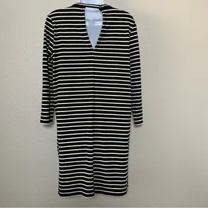 Madewell Striped Preppy Twee Minimalist Casual 100% Cotton Long‎ Sleeve Dress L thumbnail 4