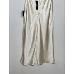 Lulus Exceptional Status Midi Dress Womens Medium Cream Halter Backless Slip NWT thumbnail 9