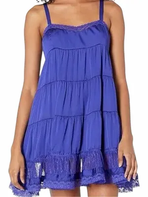 Intimately Free People Full Swing Mini Dress in Iris Combo thumbnail 1