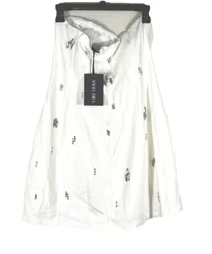 Angel Biba Astrid Mini Dress White Strapless Rhinestone Beaded NWT XL thumbnail 3