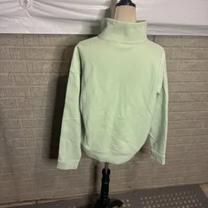 Lands End Womens Mint Green Quarter Zip‎ Fleece Pullover Sweatshirt Medium 10-12 thumbnail 3