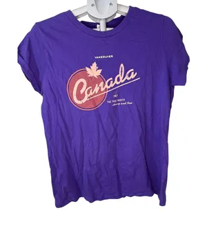 Purple Canada T-shirt‎ Women's Cut XL thumbnail 1