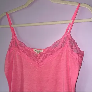 Bozzolo Size L Pink Cami w Lace Trim 90s Y2K Longline thumbnail 2