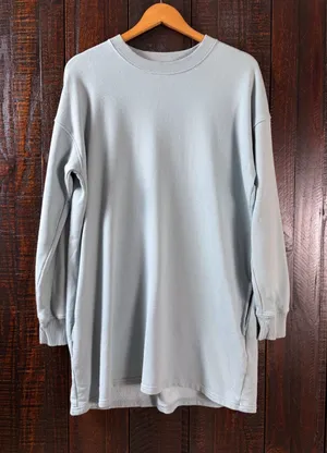 American Eagle Light Blue Tunic Sweatshirt Medium thumbnail 1