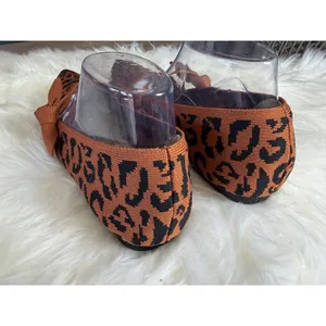 AHZEHRSE Women's Animal Print Mary Jane Flats Pointed Toe Knit Size 10 (EU 43) thumbnail 4