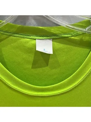 Lime Green Tech Shirt Short Sleeve Woman's Small thumbnail 2