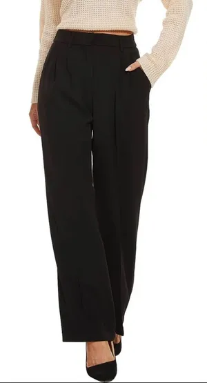 Black Wide Leg Trousers thumbnail 1