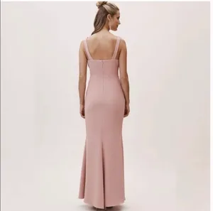 x Anthropologie Adena Side Slit Maxi Dress in Blush rose Pink thumbnail 4