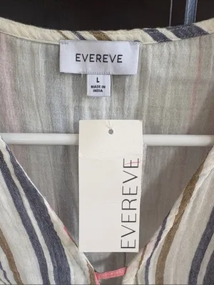 NWT EVEREVE Calla Gauze Flutter Sleeve Top Size Large thumbnail 4