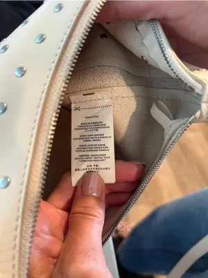 Madewell Crescent Sling Studded Cream Cow Leather Bag Crossbody Purse. SOLD OUT! thumbnail 5