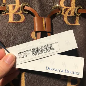 Dooney & Bourke NEW WITH TAG Brown Monogram Small Drawstring Crossbody Bag $218 thumbnail 6
