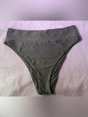 aerie Olive Green Lightweight Shirt-Style Bikini Set thumbnail 7