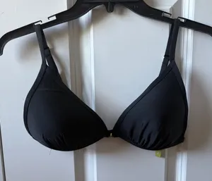 Gianni Bini Black Triangle Bikini Top with Adjustable Straps Size Medium thumbnail 1