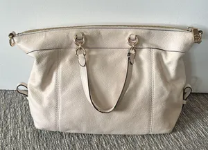 Coach Chalk White Pebbled Leather Lenox Satchel F59325 thumbnail 10