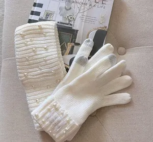 Victorias Secret Holiday Winter Headband & Gloves Set With Pearls thumbnail 1