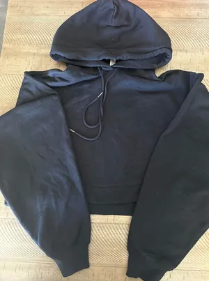 Alo Yoga Bae Cropped Hoodie Black Size XS thumbnail 1