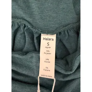 Halara Teal Blue High Waisted Ruched Mini Skirt Heathered Size Small NWT thumbnail 5